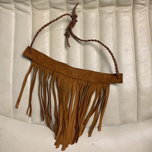 Handmade New Leather Choker with Pearls - Picture 9 of 13